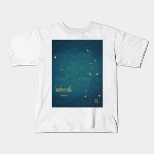 Night Sky Constellations - Andromeda Kids T-Shirt